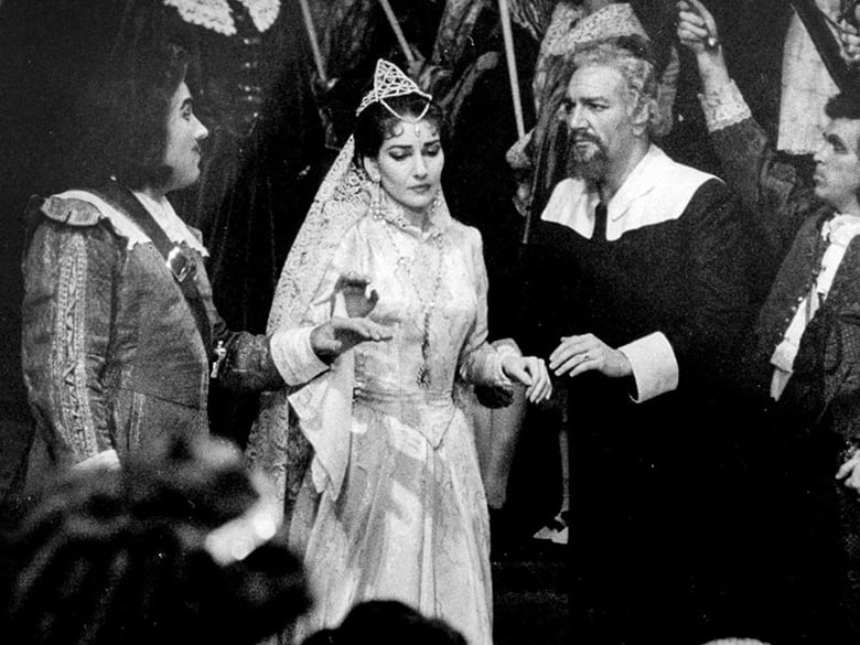 Maria Callas with Mario Sereni and Girogio Tozzi | photo: Louis Melancon
