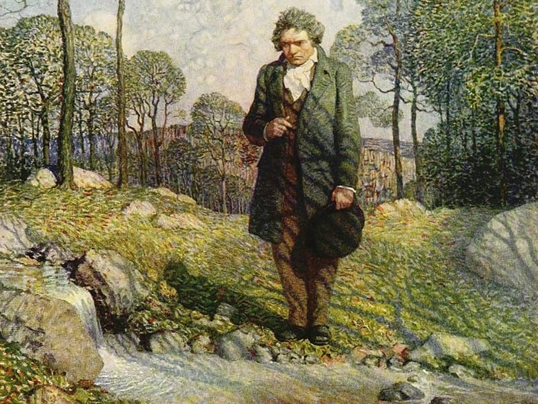 Beethoven and Nature by N.C. Wyeth (1919) 