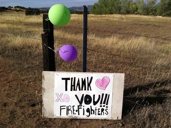 0824 Rim Fire Thank You Sign
