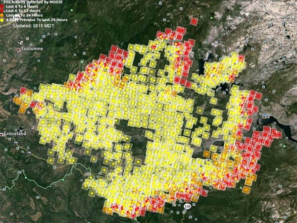 0826 Rim Fire MODIS Map