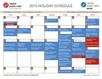 Holiday Schedule 2015-12-4