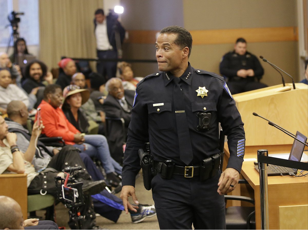 Sacramento Police Chief Daniel Hahn returns to his seat after appearing before the Sacramento City Council, Tuesday, April 10, 2018.