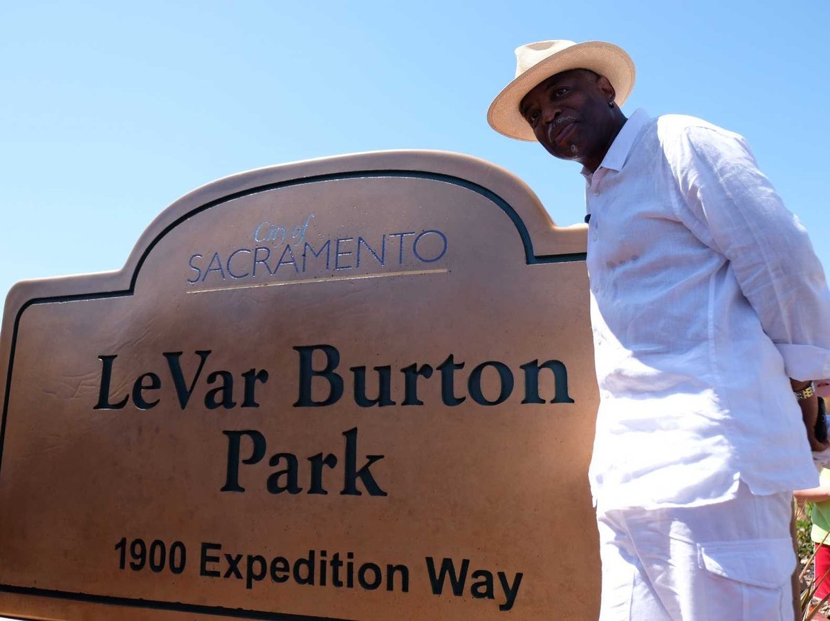 LeVar Burton attends an official dedication ceremony June 11, 2019, of LeVar Burton Park, formerly Richfield Park, in the Meadowview neighborhood where Mr. Burton previously lived.