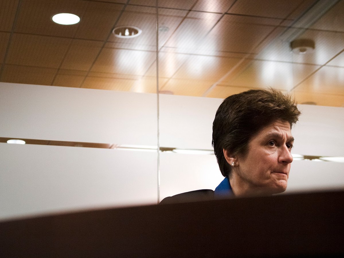 California State Auditor Elaine Howle speaks with CalMatters at her office in Sacramento on Nov. 9, 2021.