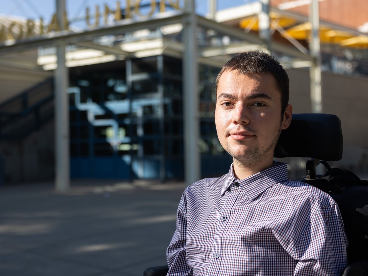Ryan Manriquez, President of Associated Students of the University of California, Davis, poses on campus Friday, Feb. 4, 2022.