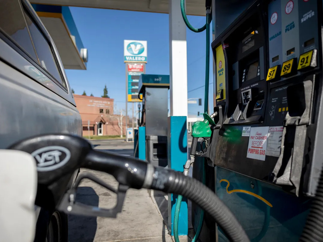 A Valero gas station in Sacramento on Feb. 22, 2022.