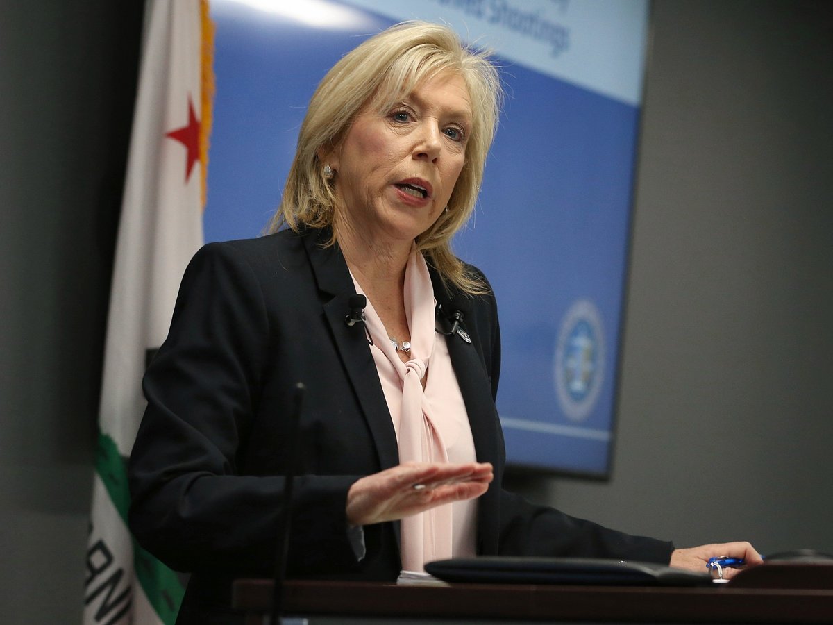 Sacramento County District Attorney Anne Marie Schubert speaks during a news conference in Sacramento on March 2, 2019.