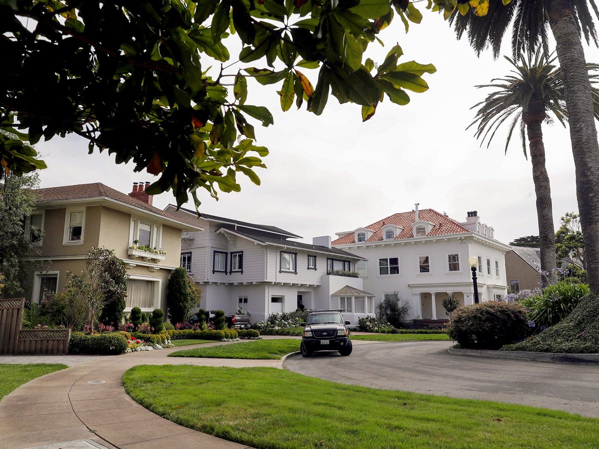 A view of the Presidio Terrace neighborhood in San Francisco in 2017.