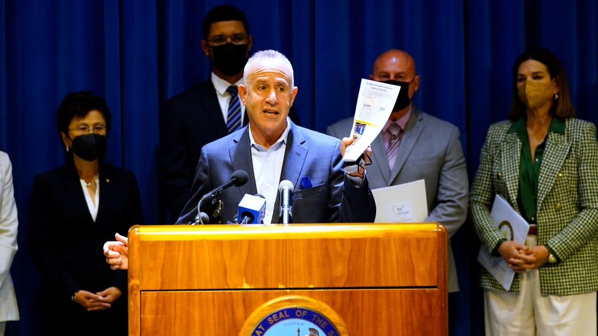 Sacramento Mayor Darrell Steinberg, and other mayors of the Big City Mayors coalition, call on Gov. Gavin Newsom and the state legislature to approve $3 billion over three years in the state budget for flexible homeless funding.