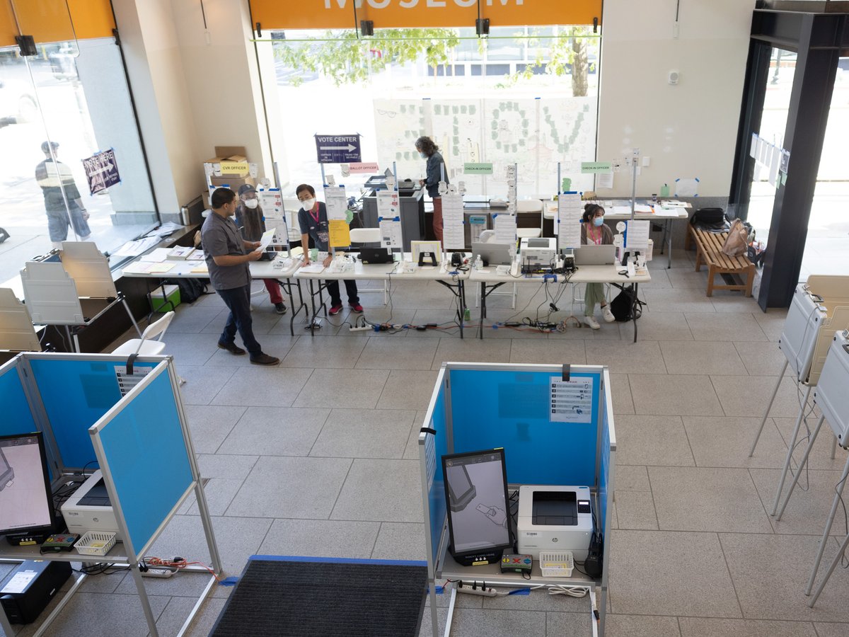 The California Museum in downtown Sacramento serves as a polling place on Tuesday, June 7, 2022.