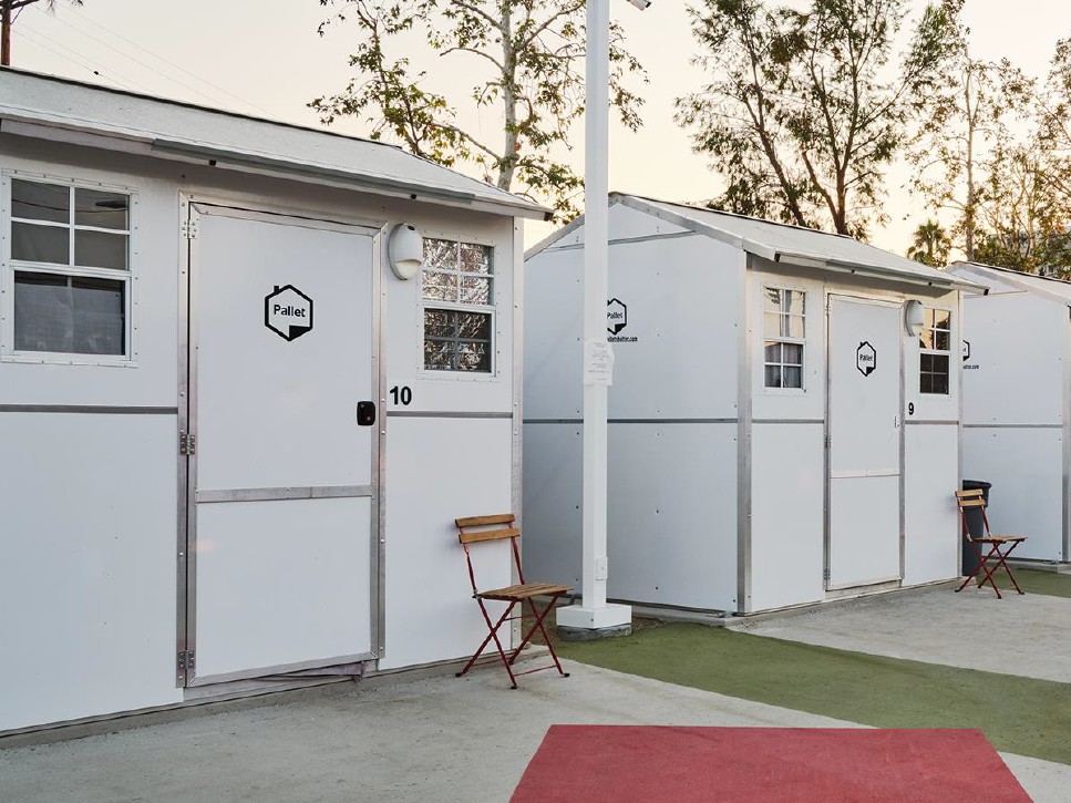 A model of what the finished tiny homes could look like.