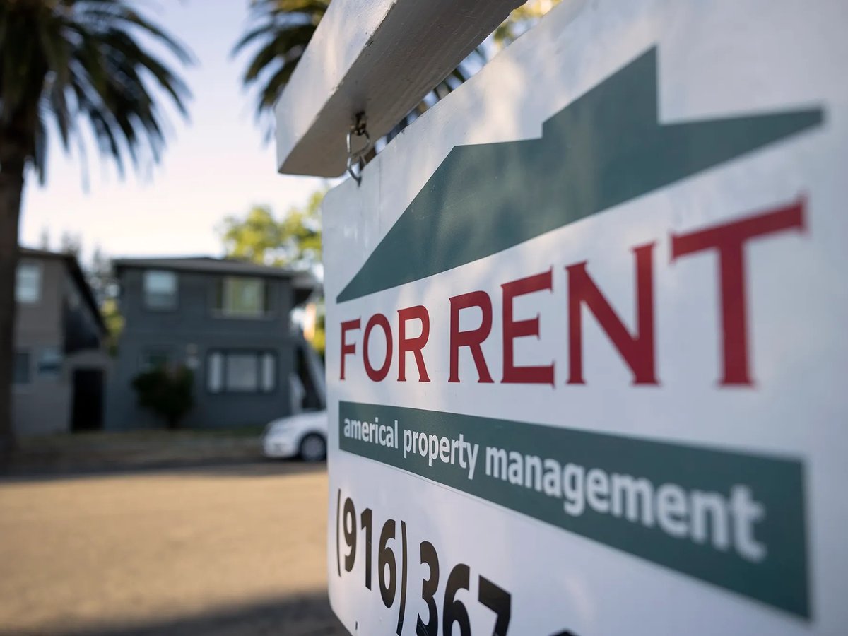 A for rent sign in Sacramento on June 28, 2022.