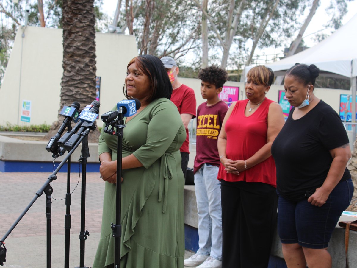 Cynthia Martin speaks at a press conference at Cal Expo in Sacramento, Calif., on Monday, Aug. 1, 2022.