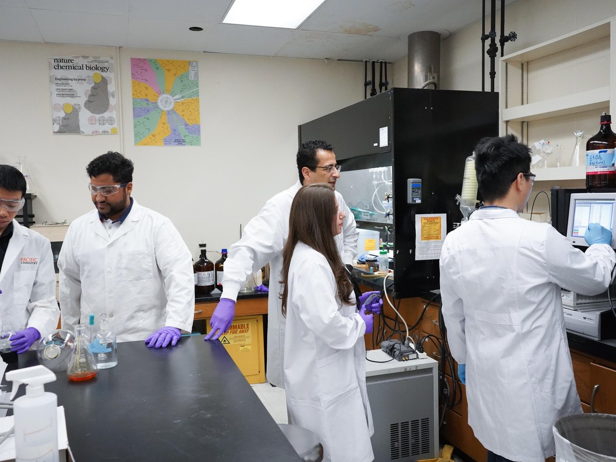 University of the Pacific Professor Mamoun Alhamadsheh and his team in the lab.