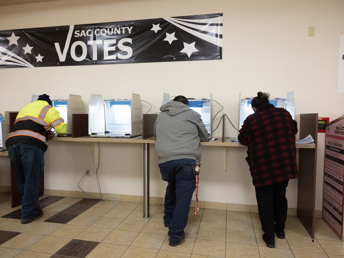 The Sacramento County Registrar's office has a poling place in the lobby Tuesday, Nov. 8, 2022.