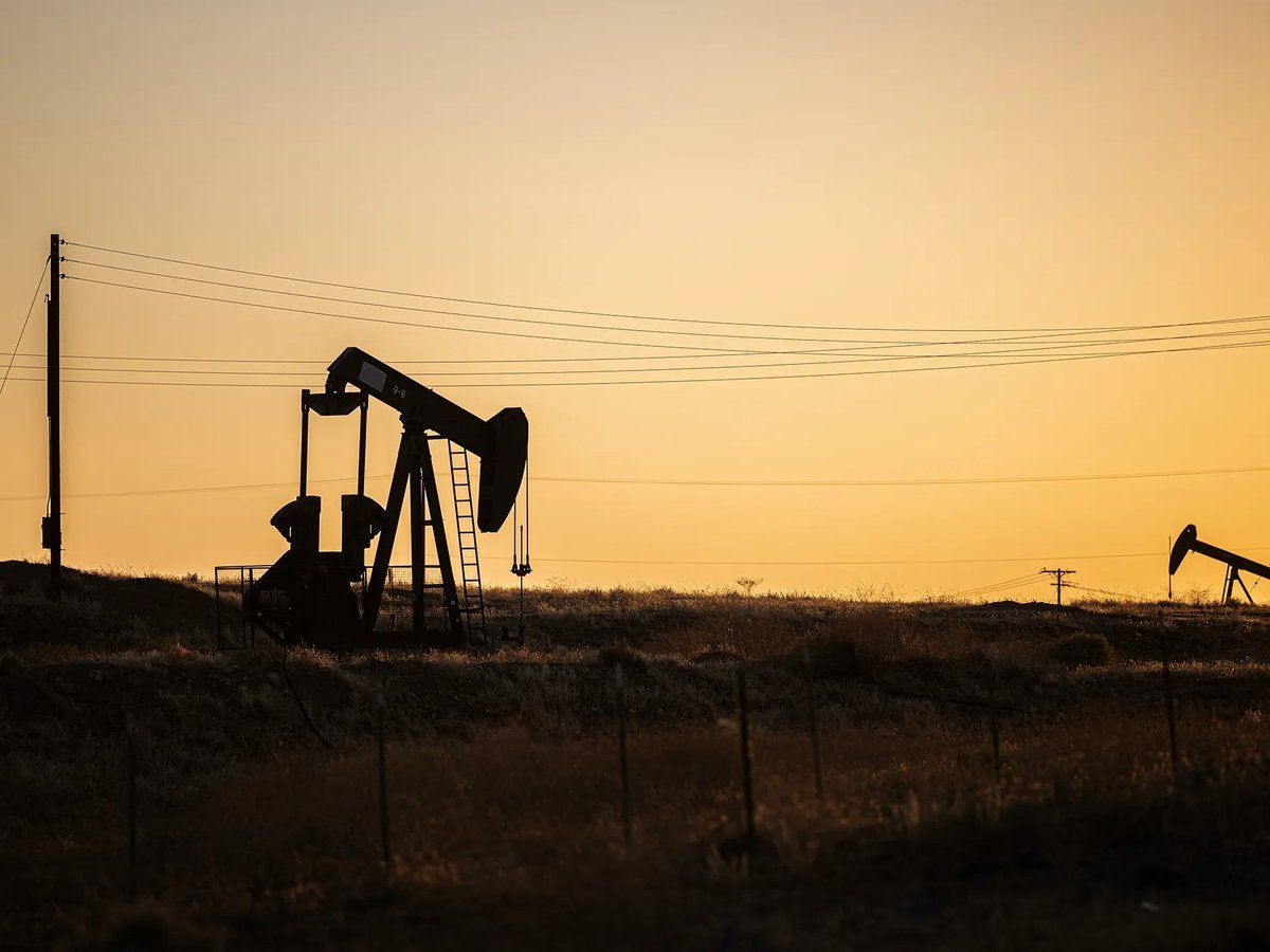 Oil pumps in the Kern River Oil Field near Bakersfield on July 6, 2022.