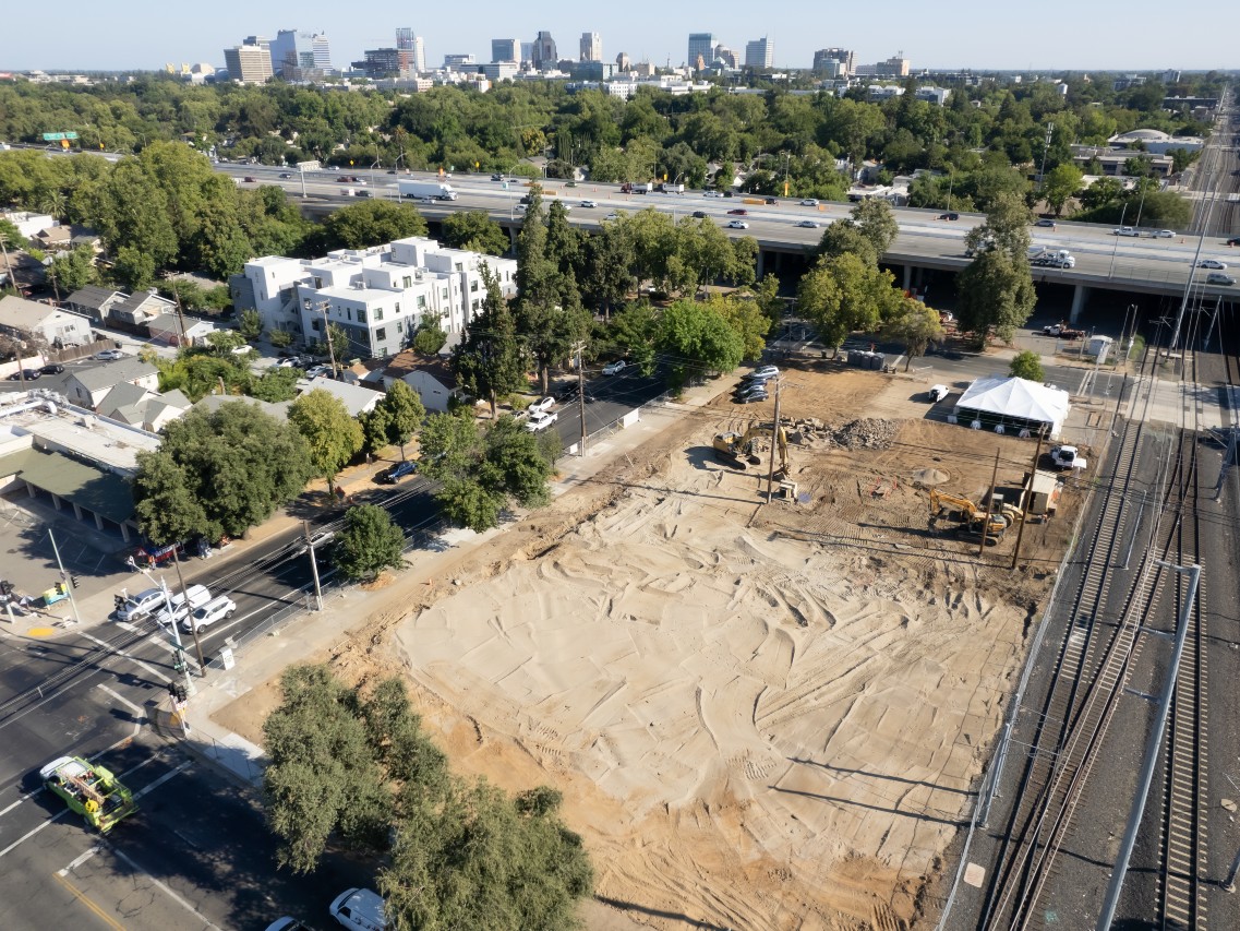 Construction is underway at On Broadway in Sacramento, a 140-unit affordable housing project at 19th Street and Broadway. Photo courtesy of EAH Housing.”