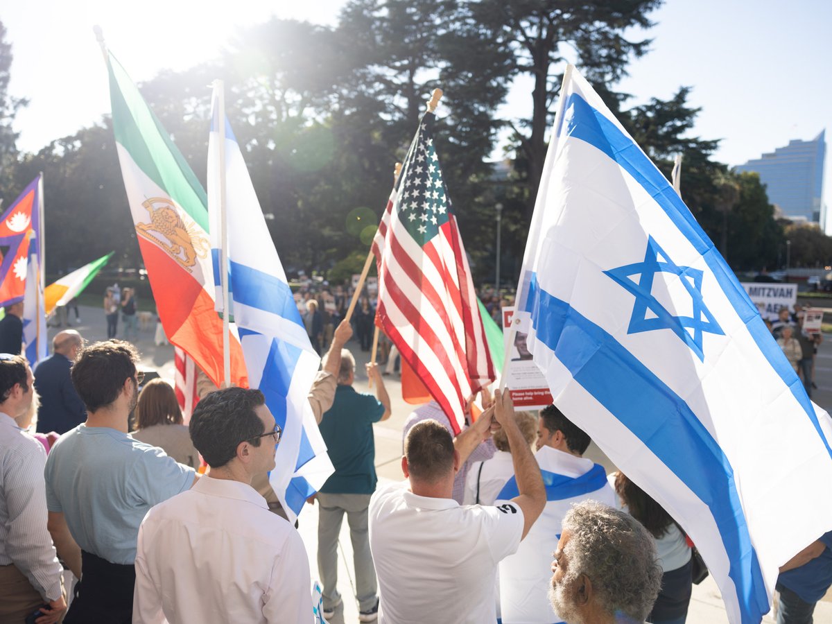 Demonstrators gather Monday Oct. 23, 2023 at the state Capitol to call for the release of hostages taken by Hamas on Oct. 7.
