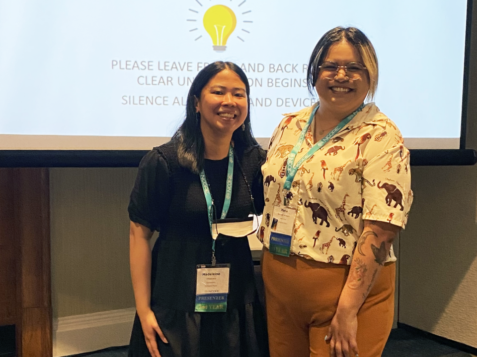 Madeleine Villanueva, higher education manager of Immigrants Rising and Maria Barragan, director of undocumented student support services at Loyola Marymount University.