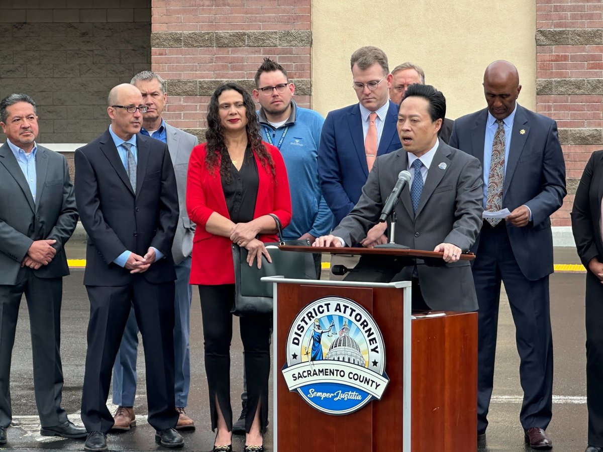 District Attorney Thien Ho speaks at a news conference relating to new efforts to curb retail theft on Jan. 23, 2024.