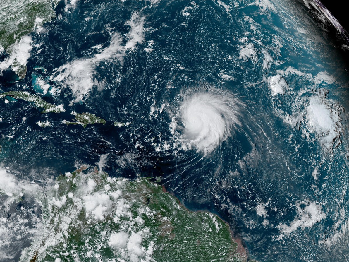 Hurricane Lee crosses the Atlantic Ocean in 2023. The National Hurricane Center predicts at least 8 hurricanes are expected to form in the Atlantic this year.