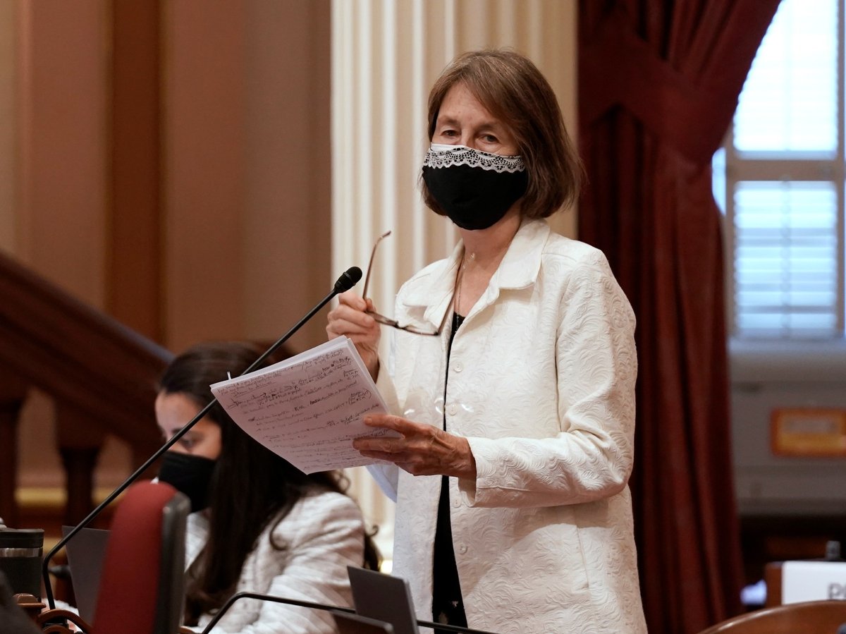 State Sen. Nancy Skinner, D-Berkeley, speaks at the Capitol in Sacramento, Calif., on June 13, 2022.