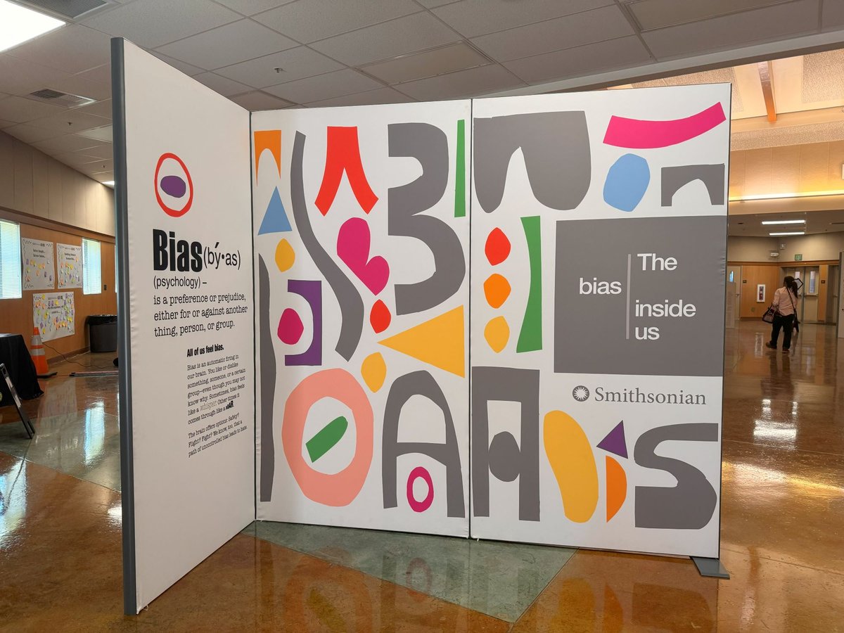 Visitors walk through The Bias Inside Us, a traveling Smithsonian exhibit making a stop at Elizabeth Pinkerton Middle School in Elk Grove. It's the only school in the country to host the exhibit.