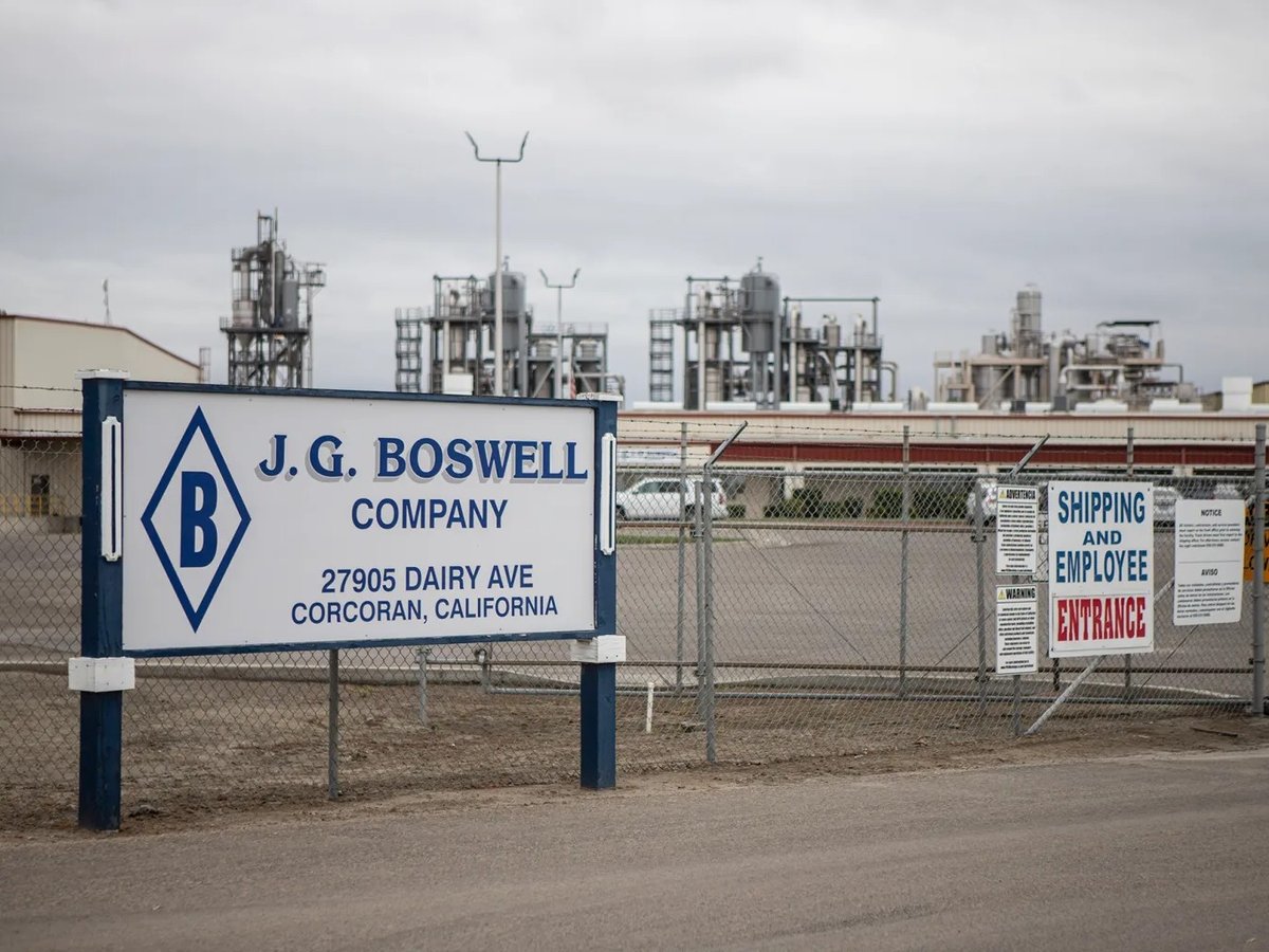 J.G. Boswell Ranch's main office and facility in Corcoran. California water officials cracked down on growers in Kings County for inadequate plans to curb groundwater pumping.