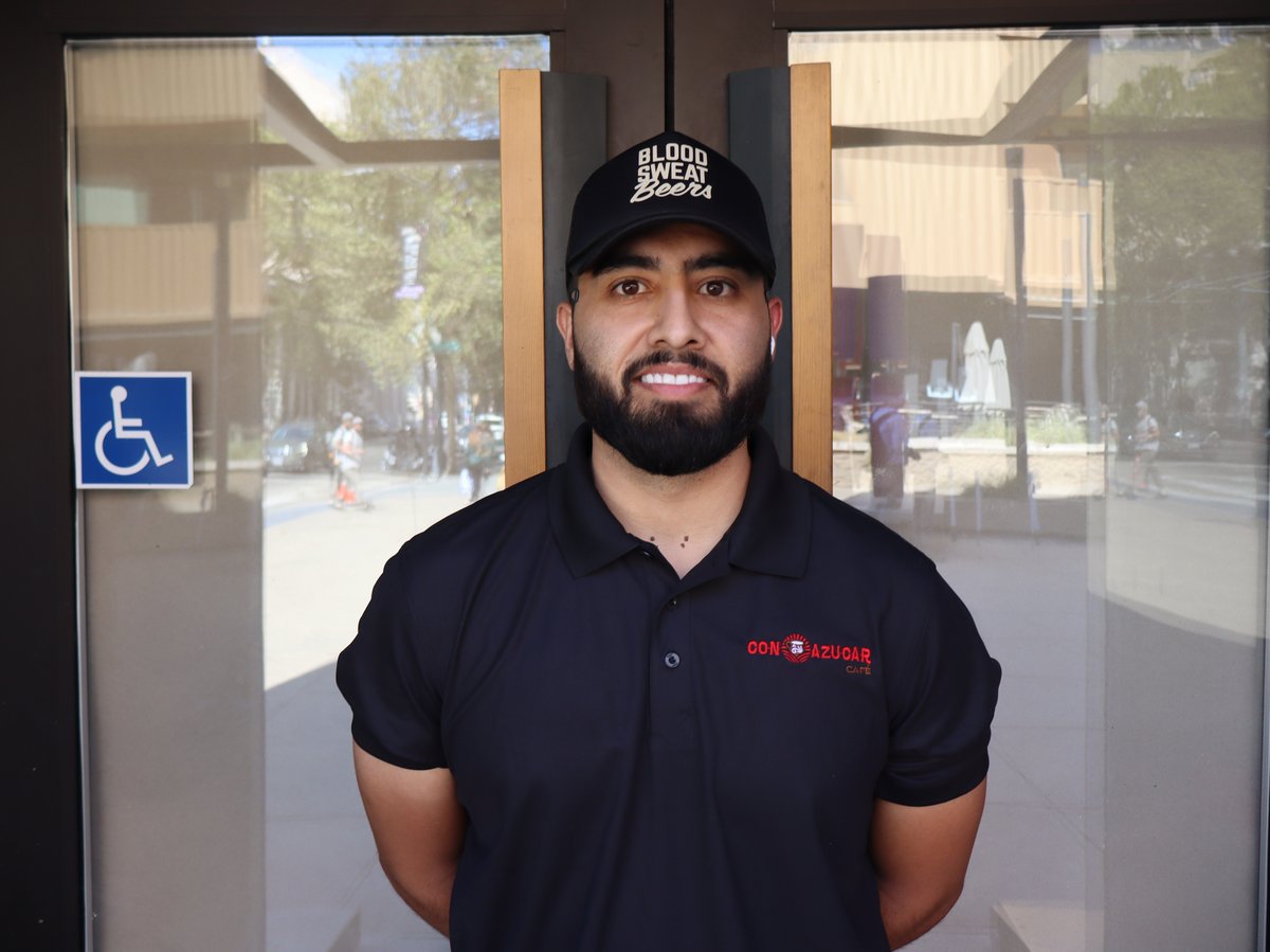 Alan Jimenez is pictured outside the future site of Cafe Con Azucar on 7th and K Streets in downtown Sacramento, Calif.