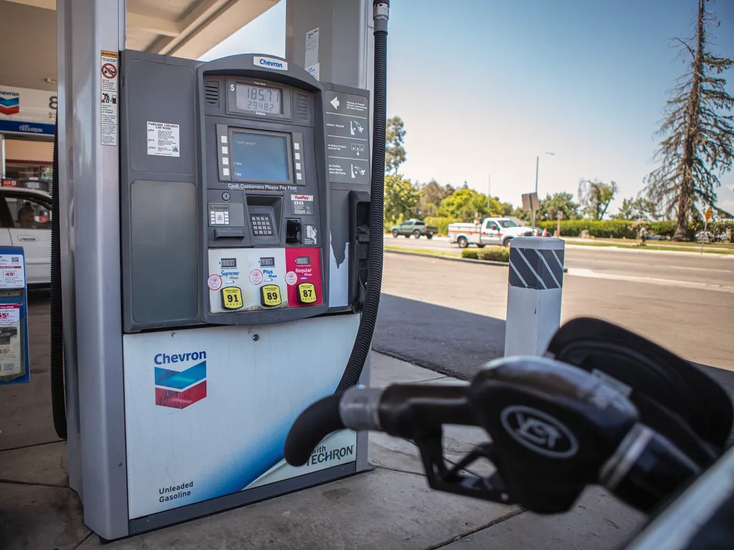 A Chevron gas station in Fresno on June 23, 2022.
