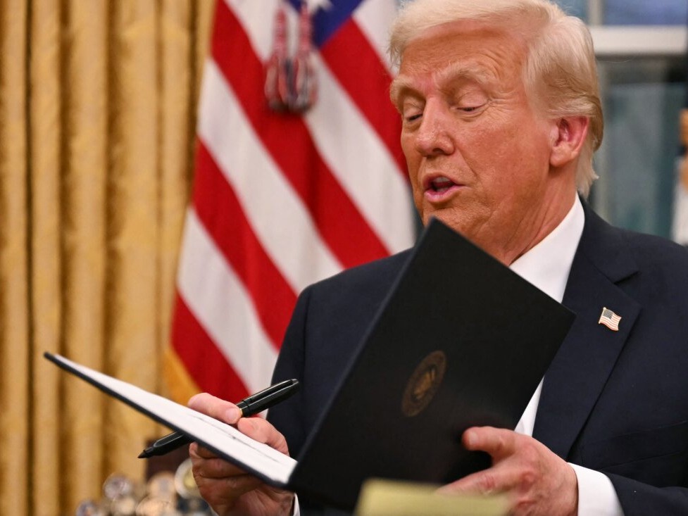 President Trump signed executive orders at the White House on Monday, one of which moves to revoke birthright citizenship for children born in the U.S. to parents with unlawful or temporary status.