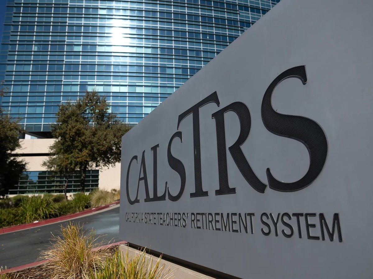 The California State Teachers' Retirement System offices in West Sacramento on Nov. 12, 2024.