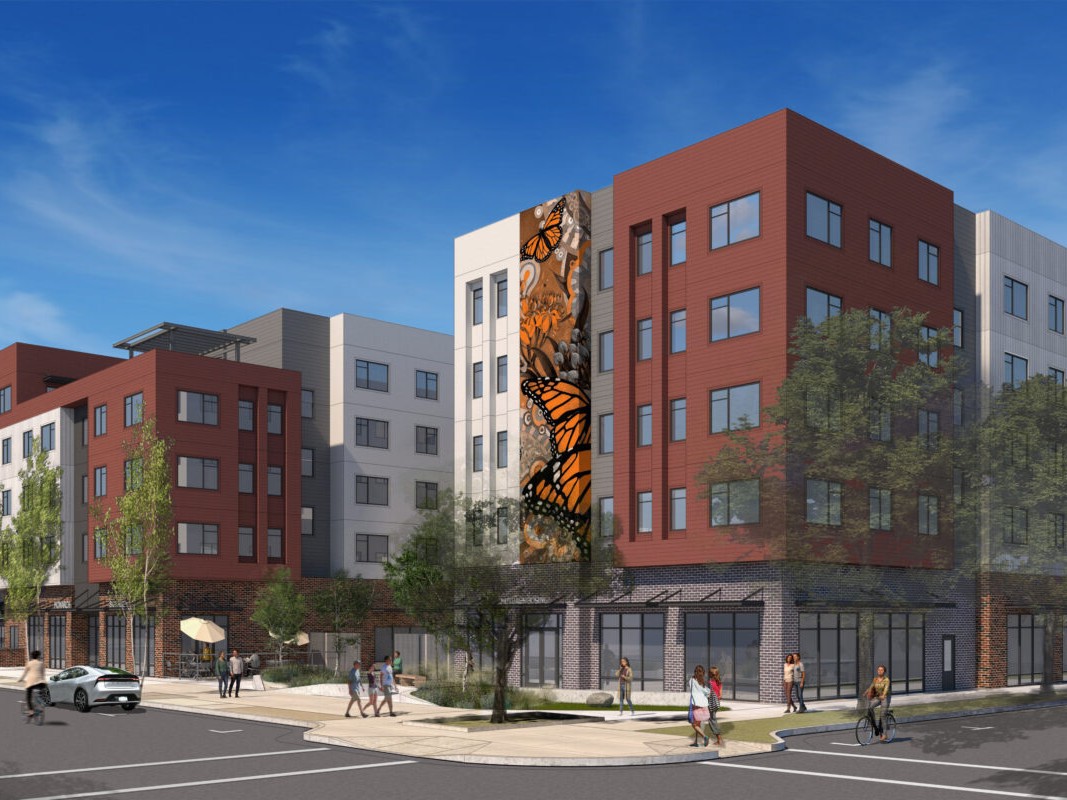Monarch is a mixed-use affordable housing development for Sacramento’s artist community. The five-story building will be composed of 241 affordable housing units and 3,428 square feet of ground floor commercial space.