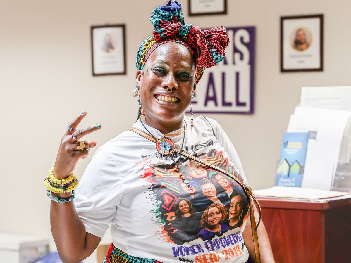 Bernadette Walton is an in-home support service worker who provides for her 11-year-old daughter with disabilities. (Photo courtesy for SEIU)