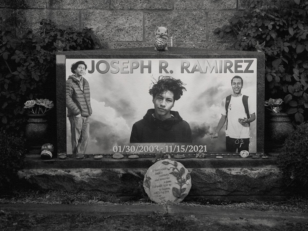 Joseph Ramirez's gravesite in Eternal Valley Memorial Park; Ramirez was killed by vehicular manslaughter in 2023, but the Los Angeles Superior Court didn't report the conviction to the DMV until almost a year later.