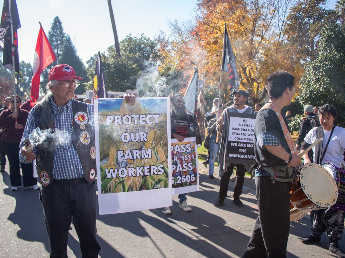 Immigrant rights advocates and supporters participate in a rally Monday, Dec. 2, 2024, at the State Capitol in Sacramento.