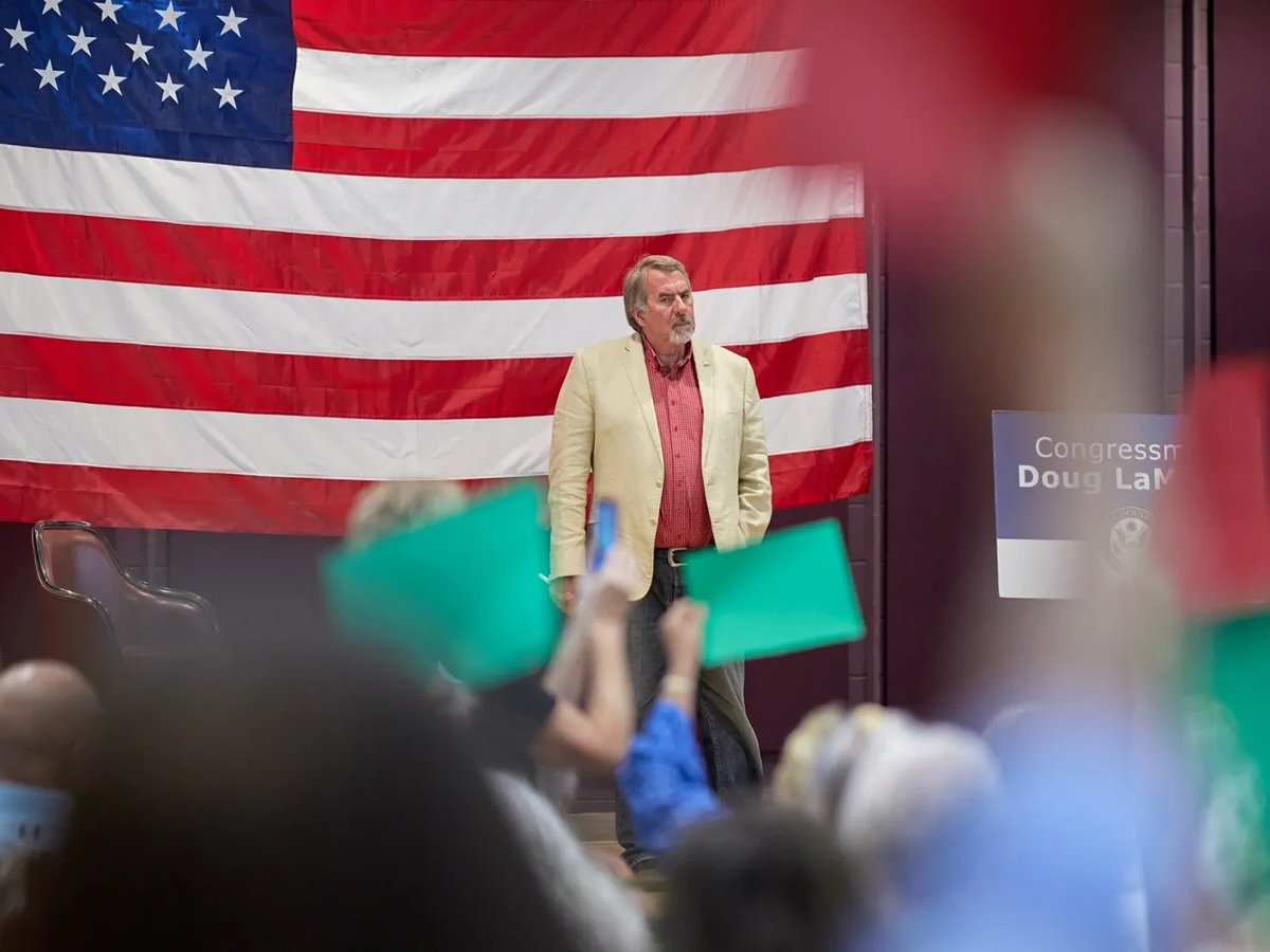 U.S. Rep. Doug LaMalfa listens to a comment from an attendee during a town hall meeting at the Chico Elks Lodge on Aug. 11, 2025.