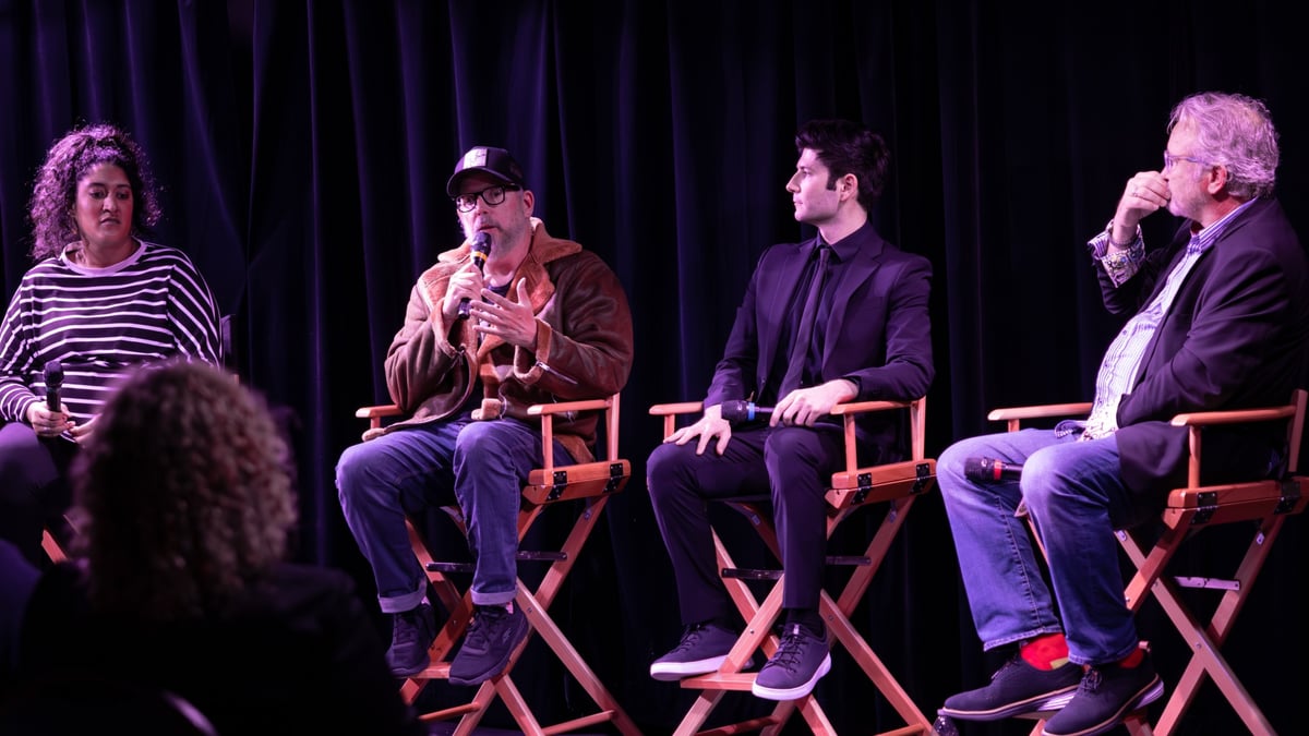 Four comedians form a panel to discuss the topics of depression and suicide through humor
(left to right: Aurora Signh, Johnny Taylor, Roman Spinale, Brad Bonar Jr.) Nov. 7, 2025. (Chris Felts/CapRadio)