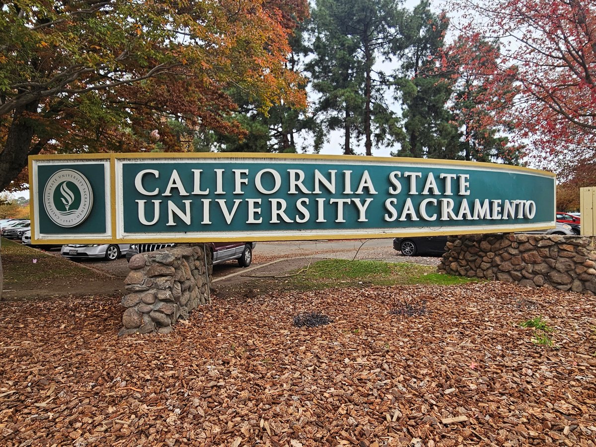 The Sacramento State University sign Nov. 25, 2025.