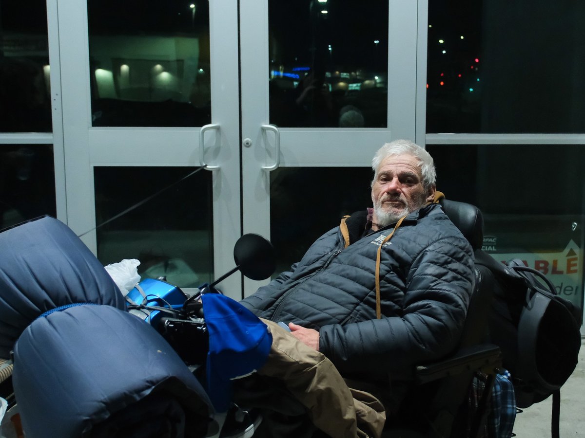 Ralph Tikker, an unhoused man living in Sacramento for seven years, in a shopping center off Stockton Boulevard on Jan. 26, 2026.