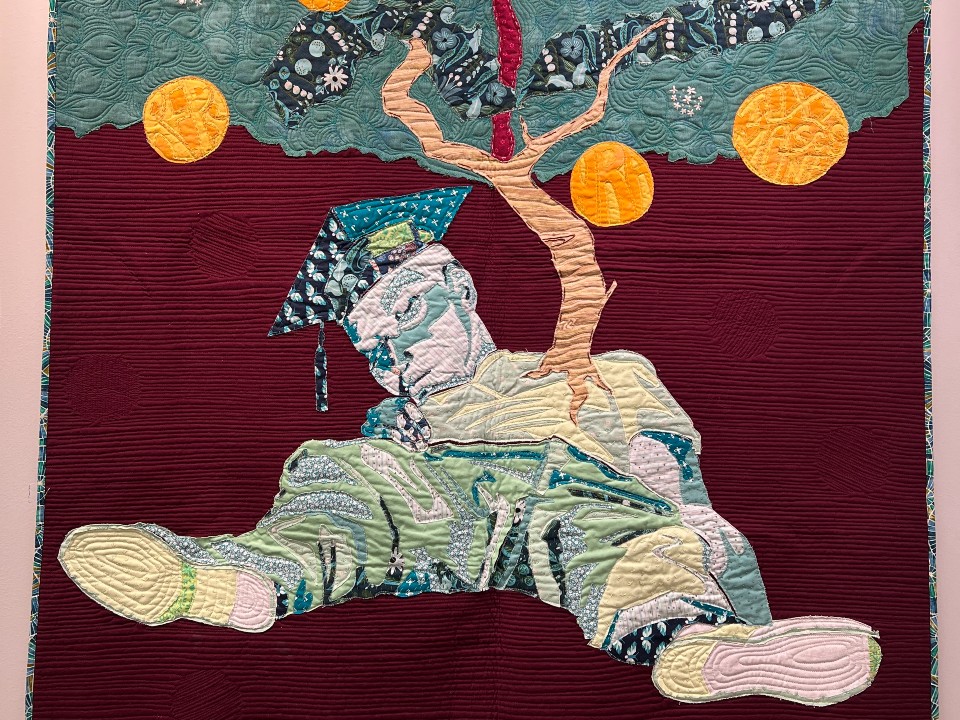 One of the student-made patches the Social Justice Sewing Academy will use as part of their Community Quilt project.
