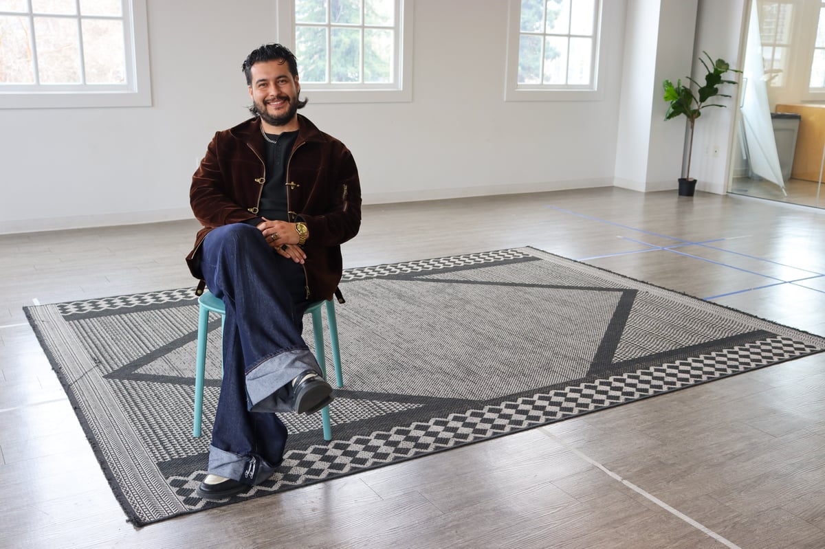 Antonio Reyes, pastor of Project Church’s South Sacramento campus, poses for a portrait on Tuesday, Feb. 10, 2026. Reyes officiated a real wedding during the 2026 Super Bowl halftime show.