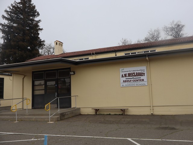 The A. Warren McClaskey Adult Center, formerly known as El Dorado Elementary School, is 100 years old and expected to close in June, 2026.