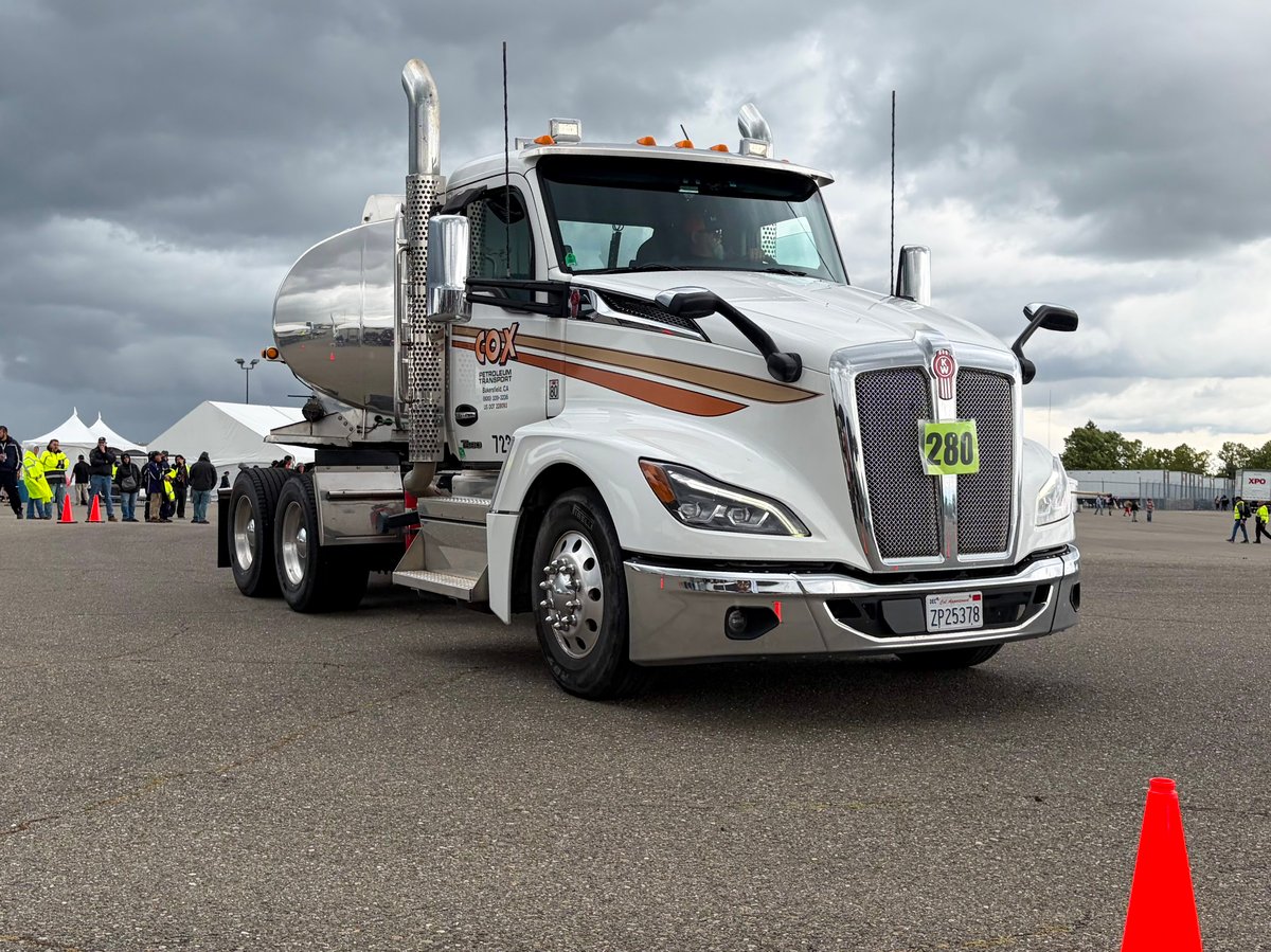 A driver navigates a course at the Northern California Truck Driving Championships in West Sacramento on Saturday, April 11, 2026. Drivers competed across nine classes, with the top three finishers in each advancing to the state finals.