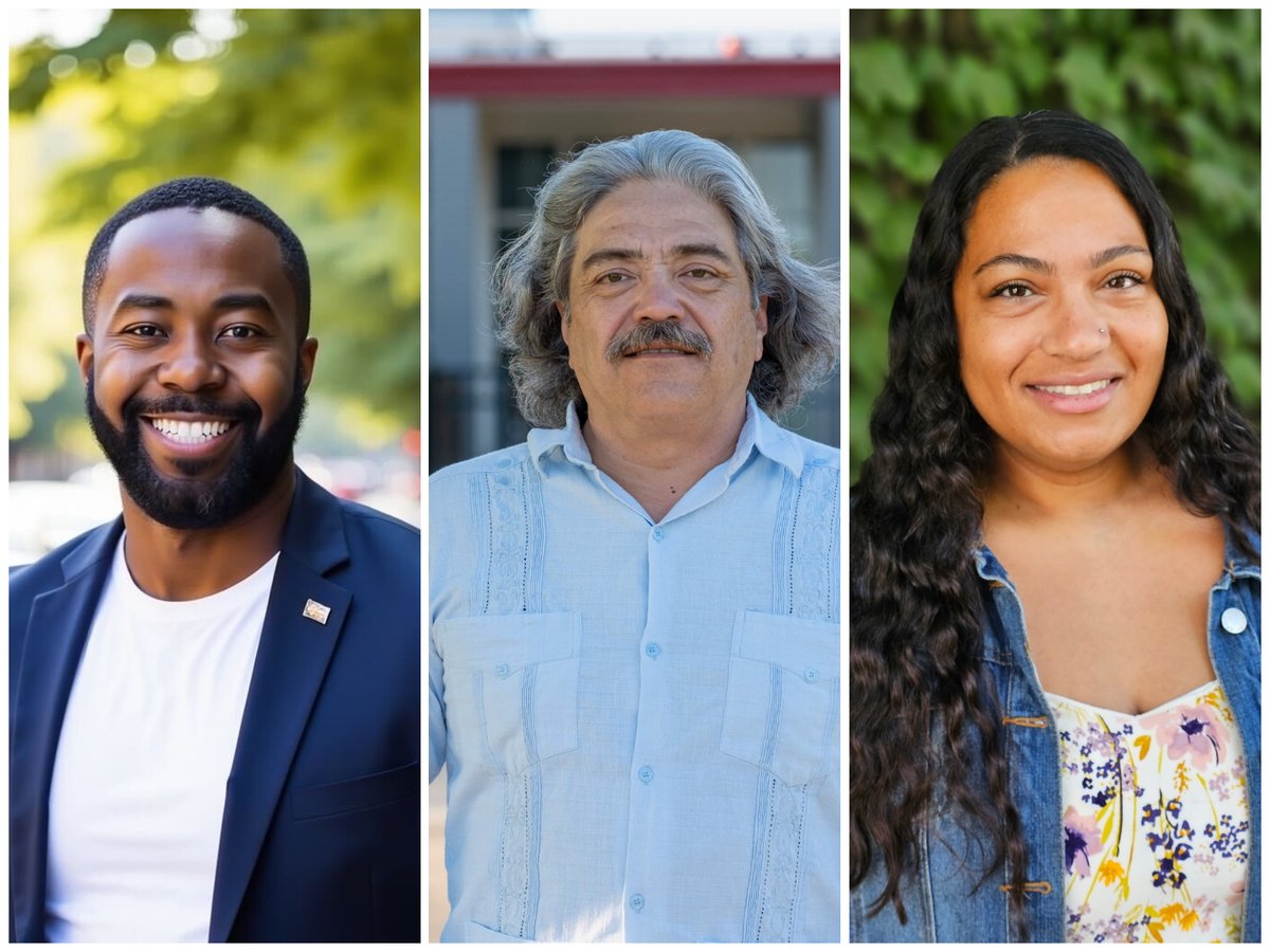 (L-R) Emmanuel Amanfor, Eduardo "Lalo" Ochoa, Adrianne Gonzales are the candidates for the Twin Rivers Unified School District Area 6 seat.