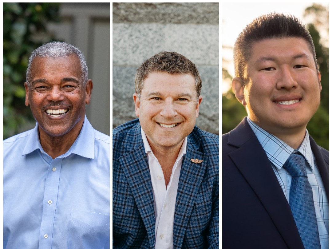 From left to right, the candidates for Sacramento city council District 7 are incumbent Rick Jennings, former Stockton Deputy City Attorney Mark Velasquez and CalTrans planner Scott Lau.