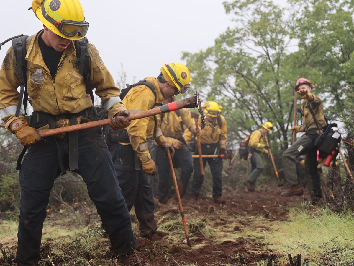 Cal Fire crews train during the 2026 TGU Ishi Crew Preparedness Exercise in Tehama County in May 2026.