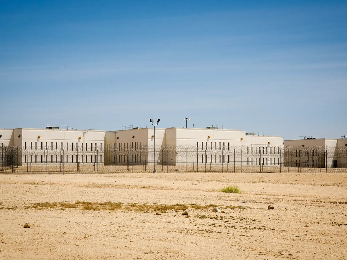 The California City Detention Facility, formerly known as the California City Correctional Facility, in California City in 2014.