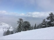 Mt. Rose ski resort looking west toward Reno, Nevada.