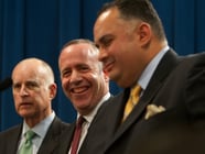 Gov. Jerry Brown, Sen. pro Tem Darrell Steinberg and Assembly Speaker John Perez confirm they've reached a budget deal.